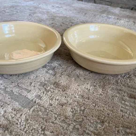 Fiestaware 2 x 7" Bowls Vintage Cream Snack Tapas Dessert - Picture 4 of 9